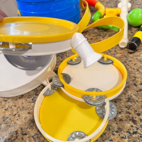 Fisher-Price Musical Band Drum Set Instruments Tambourine Vintage 1979 Vintage - Picture 16 of 16